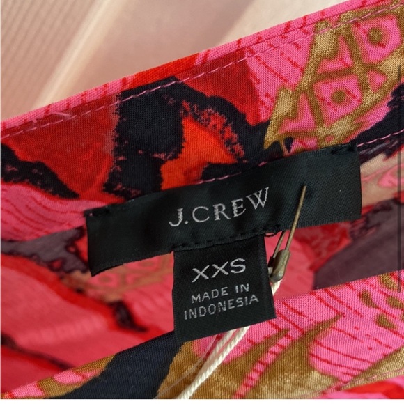 NWT! J. Crew | Floral palm pink tank top sz XXS - Picture 2 of 4